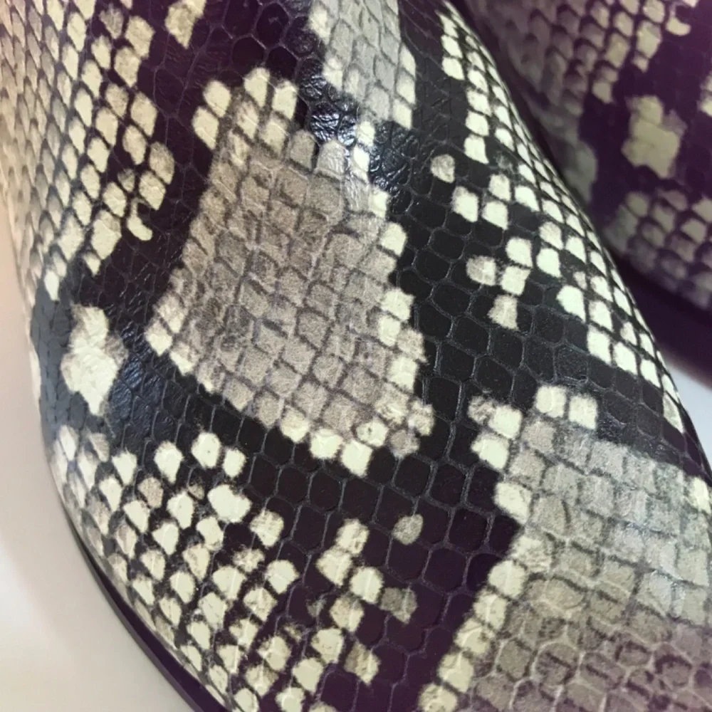 Marc Fisher Snakeskin print Vivica block heel boots